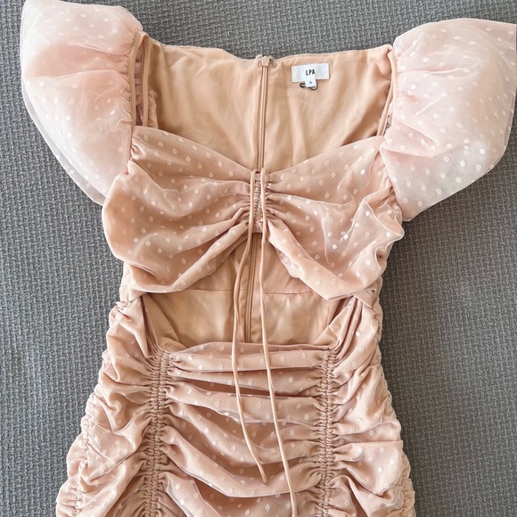 LPA the Label Clementine blush mesh mini dress S NEW - Picture 6 of 7